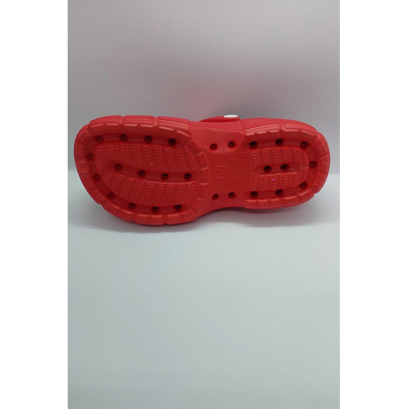 Yüksek Ölçekli Taşlı Sandalet Terlik Günlük Samba Kırmızı - Resim 5