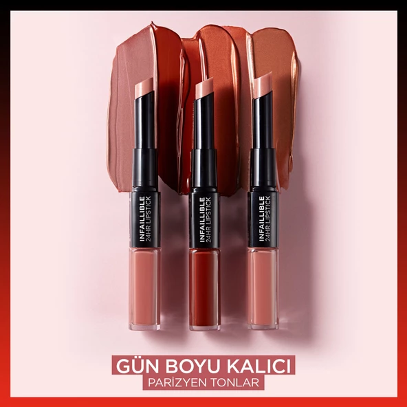 L'oréal Paris Infaillible 2-Step 24 Saat Kalıcı Likit Ruj & Balm - 213 Toujours Teaberry - 7