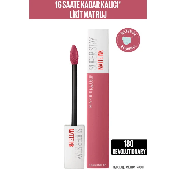 Maybelline New York Super Stay Matte Ink Likit Mat Ruj - 180 Revolutionary - Pembe