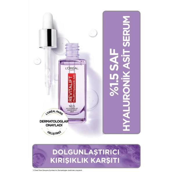 L'Oréal Paris Revitalift Filler %1.5 Saf Hyaluronik Asit Kırışıklık Karşıtı Serum- 30 ML - Resim 2