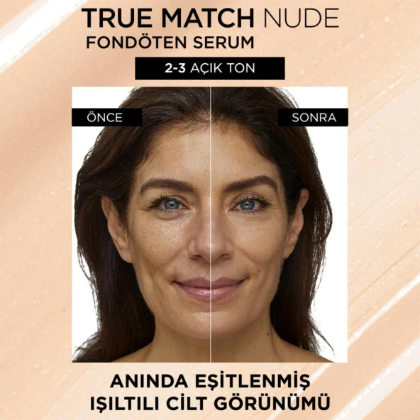 L'Oréal Paris True Match Nude Fondöten Serum 2-3 Light - Resim 5