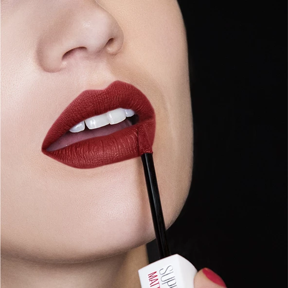 Maybelline New York Super Stay Matte Ink Likit Mat Ruj - 50 Voyager - Bordo - 4