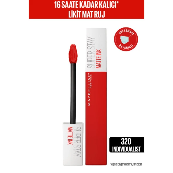 Maybelline New York Super Stay Matte Ink Likit Mat Ruj - 320 Individualist- Kırmızı