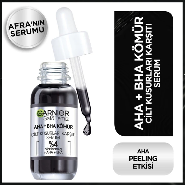 GARNIER AHA+BHA CİLT KUSURLARI KARŞITI SERUM %4 [NİASİNAMİD + PEELING ETKİLİ AHA+BHA] 30ML