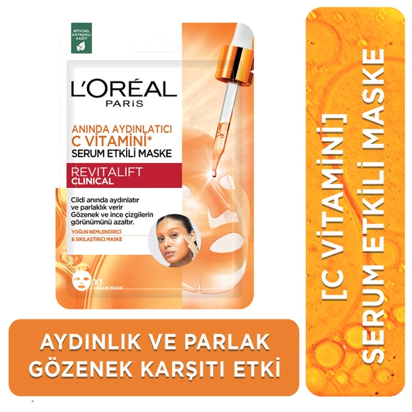 L'Oréal Paris Revitalift Clinical Anında Aydınlatıcı C Vitamini Serum Etkili Maske