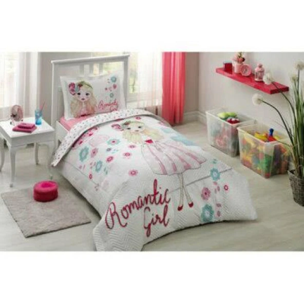 Özdilek Tek Kişilik Kapitoneli Ranforce Nevresim Takımı Romatic Gril Pembe - 3
