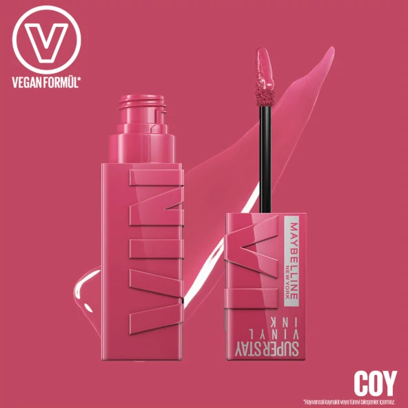 Maybelline New York Super Stay Vinyl Ink Uzun Süre Kalıcı Likit Parlak Ruj 20 Coy - Resim 5