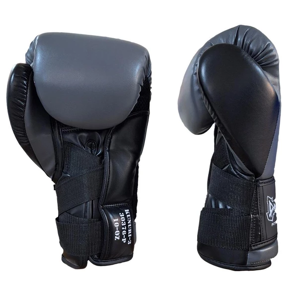 DragonDo 30376-P Gri Kunuri 3 Boks Eldiveni Muay Thai Eldiveni Kick Boxing Eldiveni - Resim 2