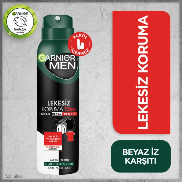 Garnier Men Lekesiz Koruma Aerosol 150 ML Sprey