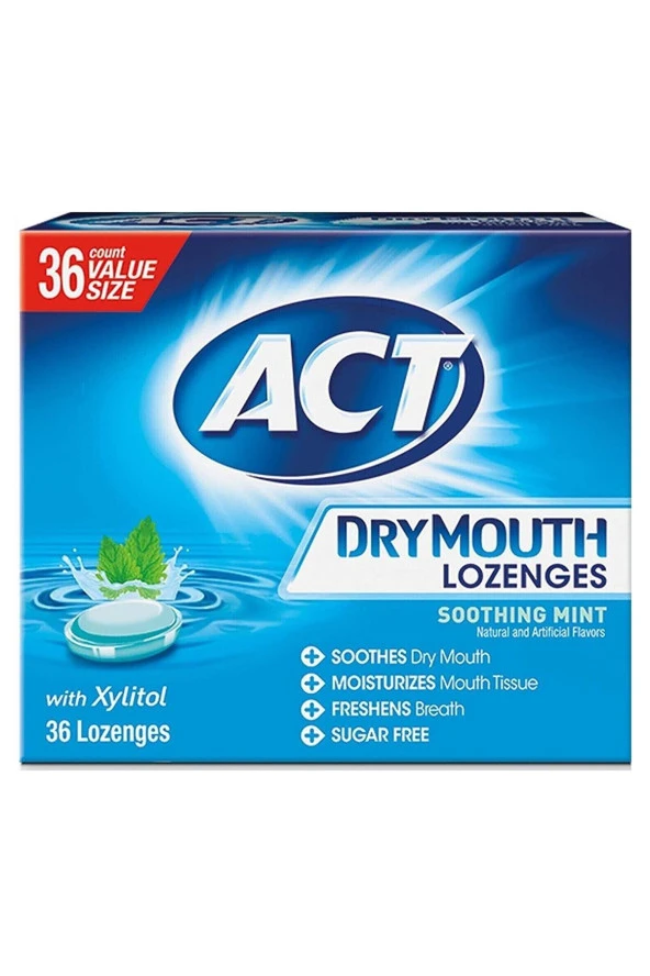 ACT Dry Mouth Lozenges Mint 36 Adet