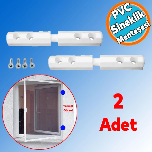 Pencere Kapı Sineklik Menteşesi Pimapen PVC Pimli Plastik Pratik Açma Kapama Hareket Aparatı 2 Adet