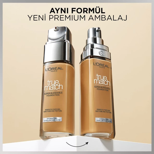 L'Oréal Paris True Match Bakım Yapan Fondöten - 4W Sıcak Alt Ton - 5