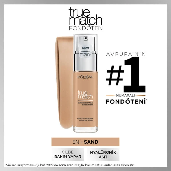 L'oreal Paris True Match 5N Sable/Sand Fondöten