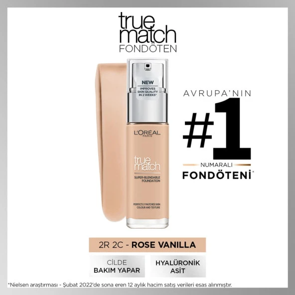 L'Oréal Paris True Match Bakım Yapan Fondöten 2R ROSE VANILLA