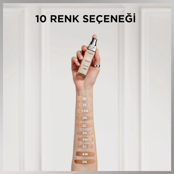 L'Oréal Paris True Match Bakım Yapan Fondöten - 1N Nötr Alt Ton - 6