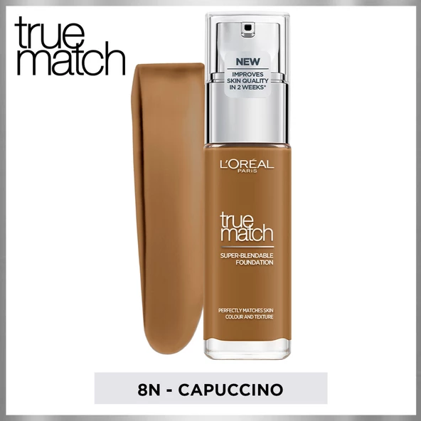 L'Oréal Paris True Match Bakım Yapan Fondöten 8N CAPPUCINO - 8