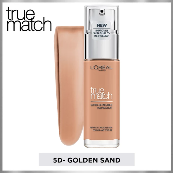 L'Oréal Paris True Match Bakım Yapan Fondöten 5D GOLDEN SAND - 10