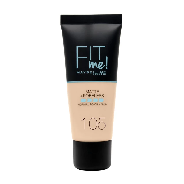 Maybelline New York Fit Me Matte+Poreless Fondöten - 105 Natural Ivory