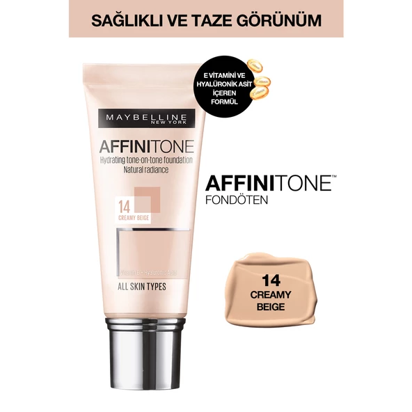 Maybelline New York Affinitone  Fondöten - 14 Creamy Beige