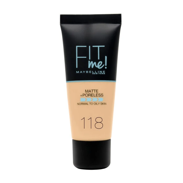 Maybelline Fit Me Matte Poreless No:118 Nude Fondöten