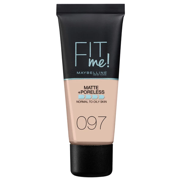 Maybelline New York Fit Me Matte+Poreless Fondöten - 97 Natural Porcelain