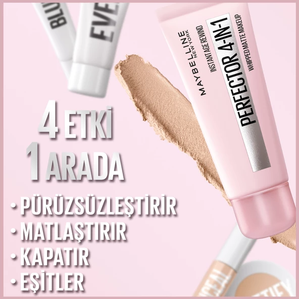 Maybelline New York Instant Perfector 4 ETKİ 1 ARADA Fondöten- Light (Orta Ton) - 4