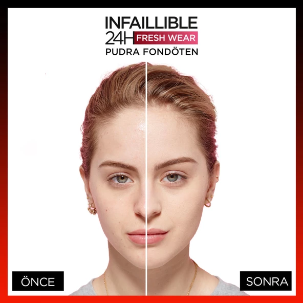 L'oréal Paris Infaillible 24H Fresh Wear Pudra Fondöten 120 Vanilla - Resim 7