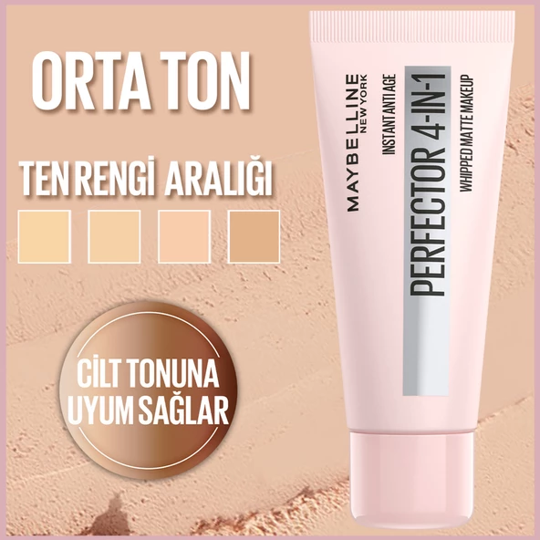 Maybelline New York Instant Perfector 4 ETKİ 1 ARADA Fondöten- Light (Orta Ton) - 5