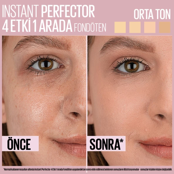 Maybelline New York Instant Perfector 4 ETKİ 1 ARADA Fondöten- Light (Orta Ton) - 2