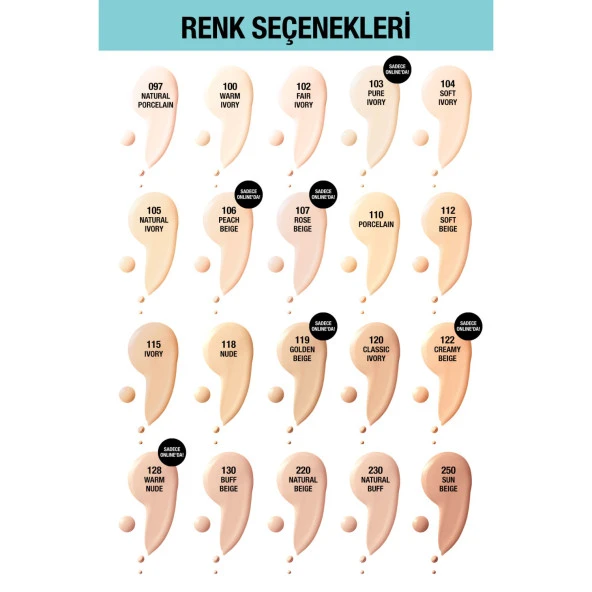 Maybelline New York Fit Me Matte+Poreless Fondöten - 100 Warm Ivory - 4