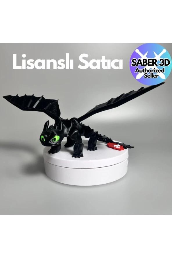 3D Ejderhanı Nasıl Eğitirsin-Dişsiz Toothless Hareketli Figür