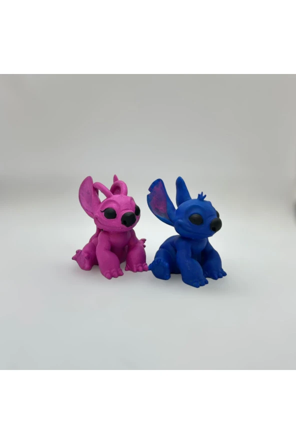 Angel ve Stitch Karakter Figür Yüksek Kalite