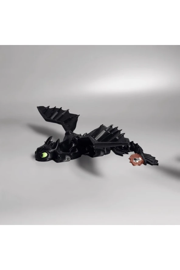 3D Ejderhanı Nasıl Eğitirsin-Dişsiz Toothless Hareketli Figür - Resim 4