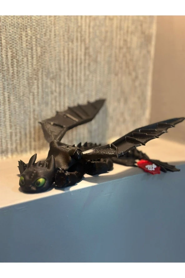Dişsiz (toothless) Ejderhanı Nasıl Eğitirsin Hareketli Figürü - 20 Cm ( 1 Adet ) ( Siyah ) - 4