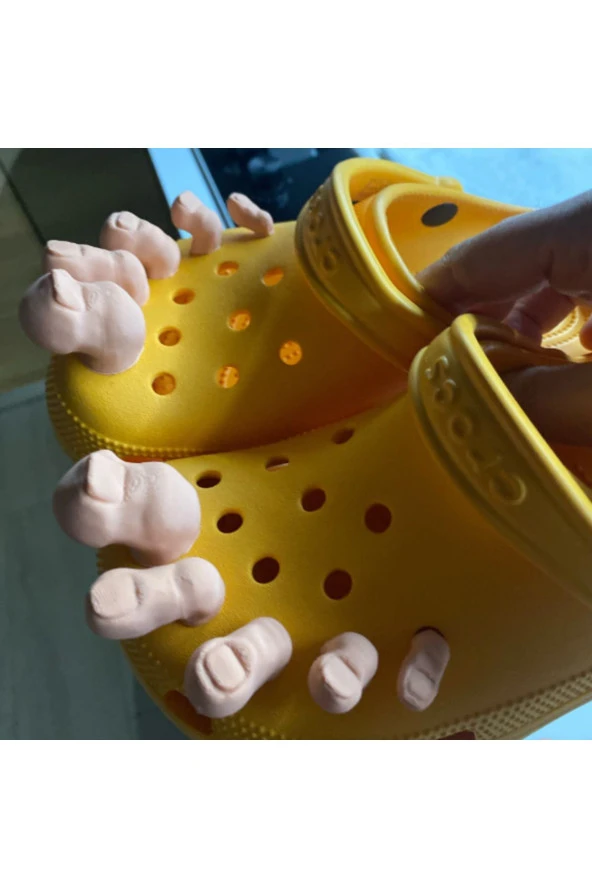 3D Crocs Terlik için Takmalı Süs Ayak Parmaklar 10 Parmak