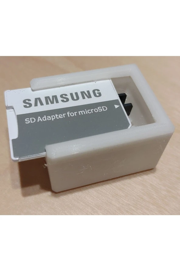 Micro Sd Kart Saklama Kutusu 8 Kartlıklı Adaptör Kapaklı Beyaz