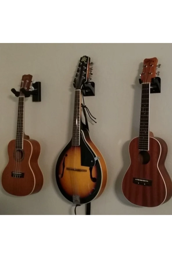 Klasik Akustik Elektro Gitar Duvar Askısı Yüksek Kalite Siyah - 3