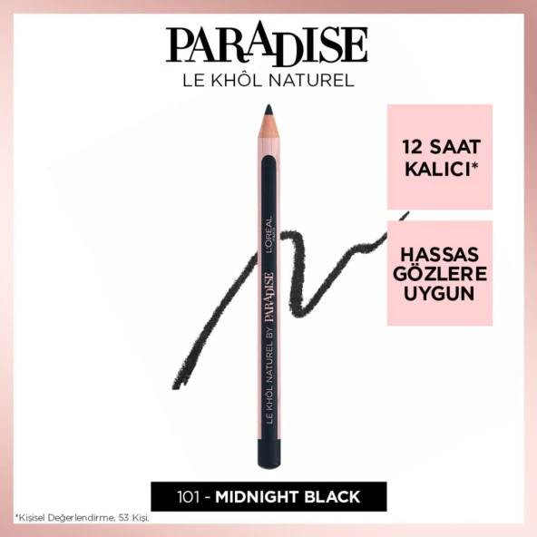 L'Oréal Paris Paradise Le Khol Siyah Göz Kalemi 101 Midnight Black