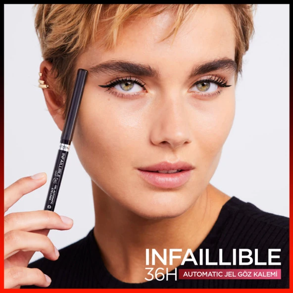 L'Oréal Paris Infaillable Automatic Jel Göz Kalemi - Yoğun Siyah - 4
