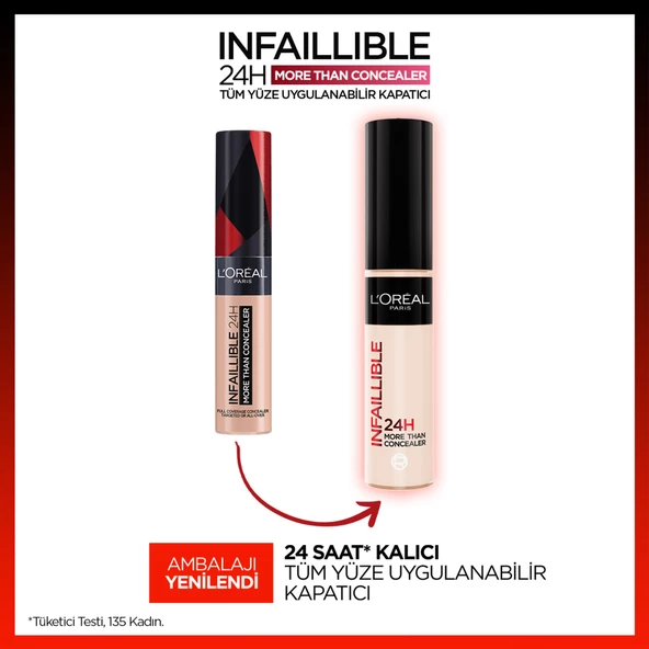 L'Oréal Paris Infaillible 24H Tüm Yüze Uygulanabilir Kapatıcı - 328 Lin - 3