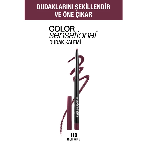 Maybelline New York Color Sensational Dudak Kalemi - 110 Rich Wine (Bordo)