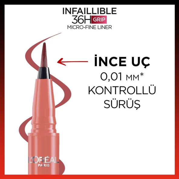 L'Oréal Paris Infaillible 36H Grip Micro Fine Eyeliner 03 Ancient Rose - 2