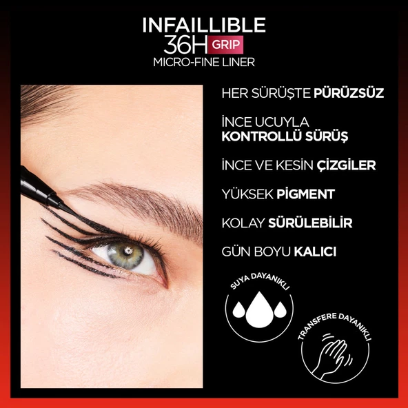 L'Oréal Paris Infaillible 36H Grip Micro Fine Eyeliner 03 Ancient Rose - 4