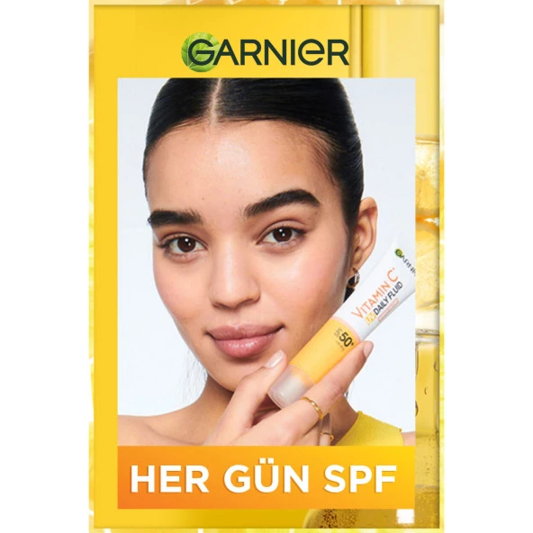 Garnier C Vitamini Parlak Günlük Güneş Koruyucu Fluid Yüz Kremi Görünmez Doku SPF50+ 40ml - 2