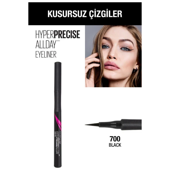 Maybelline New York Hyper Precise All Day Eyeliner - 700 Black - Siyah