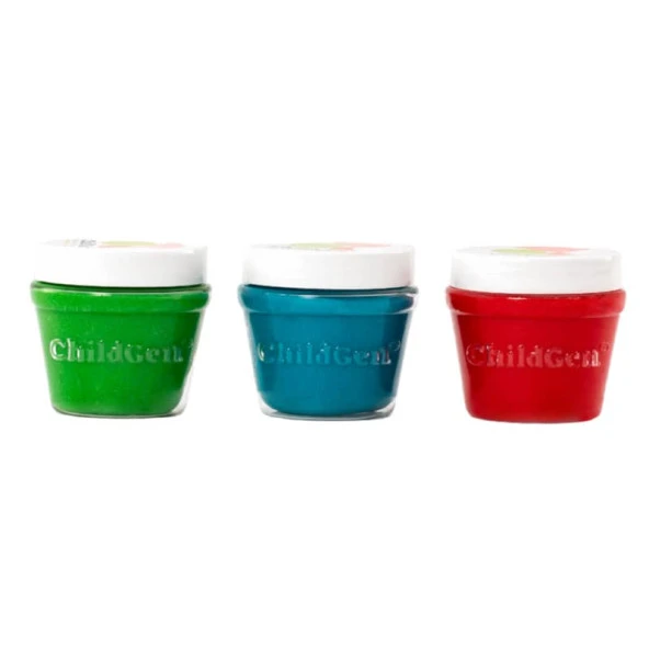 ChildGen Doğal Oyun Hamuru 3 x 125 gr Set (Kırmızı, Mavi, Yeşil)