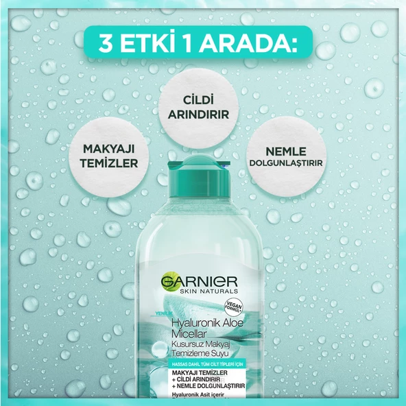 Garnier Micellar Hyaluronik Aloe Kusursuz Makyaj Temizleme Suyu 400ML - 6