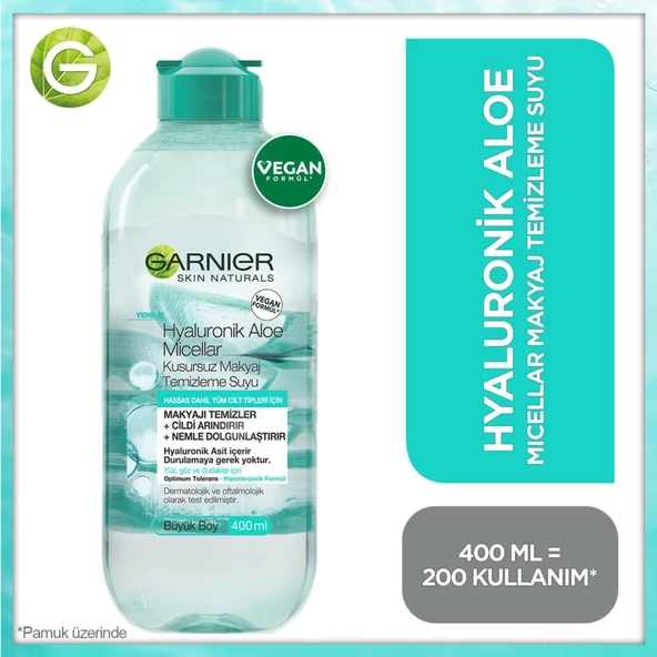 Garnier Micellar Hyaluronik Aloe Kusursuz Makyaj Temizleme Suyu 400ML - 2