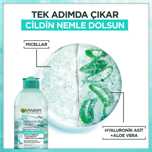 Garnier Micellar Hyaluronik Aloe Kusursuz Makyaj Temizleme Suyu 400ML - 7