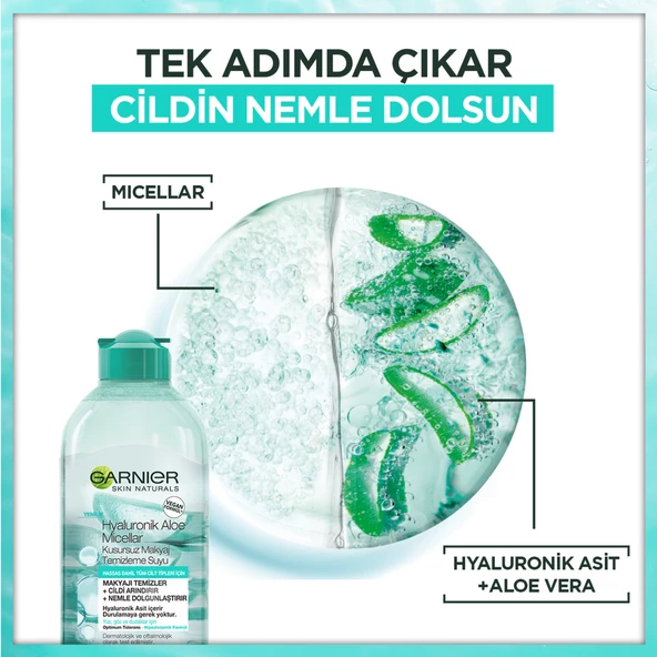 Garnier Micellar Hyaluronik Aloe Kusursuz Makyaj Temizleme Suyu 400ML - 8